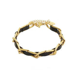Vintage Punk Leather Weave Bracelet for Women