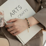 Vintage Punk Leather Weave Bracelet for Women