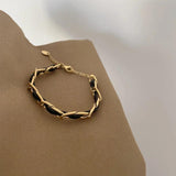 Vintage Punk Leather Weave Bracelet for Women