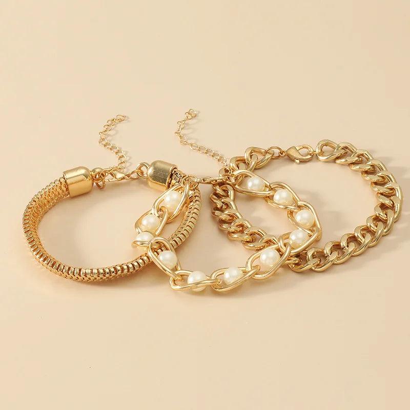 Hot Beads Chain Men Bracelet Stainless Steel Cuban Chain Bracelet