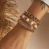 Hot Beads Chain Men Bracelet Stainless Steel Cuban Chain Bracelet