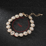 Snowflake Rhinestone Wedding Bracelet Claw Clasp Gift Jewelry