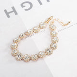 Snowflake Rhinestone Wedding Bracelet Claw Clasp Gift Jewelry
