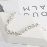 Snowflake Rhinestone Wedding Bracelet Claw Clasp Gift Jewelry
