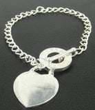 Arrival Women Smooth Heart Bracelet with Toggle Clasp