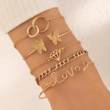 Butterfly Letter Chain Personality Bracelet