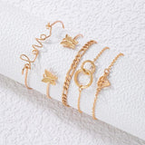 Butterfly Letter Chain Personality Bracelet