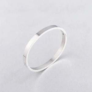 Stainless Steel 2.5mm Open Bangle 58mm Silver/Gold