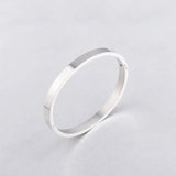 Stainless Steel 2.5mm Open Bangle 58mm Silver/Gold
