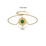 Green Pendant Retro Style Court Party Women Bracelet