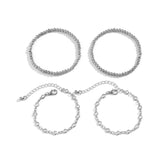 Punk CCB Plastic Beads Bracelet for Women with Charm Crystal Hand Bracelet