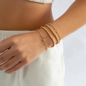 Punk CCB Plastic Beads Bracelet for Women with Charm Crystal Hand Bracelet