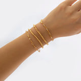 Punk CCB Plastic Beads Bracelet for Women with Charm Crystal Hand Bracelet