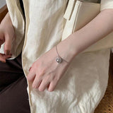 Silver Lace Love Heart Charm Pendant Bracelet for Women