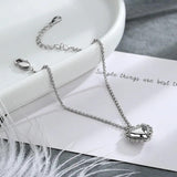 Silver Lace Love Heart Charm Pendant Bracelet for Women