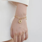 316L Stainless Steel Queen Head Round Pendant Bracelet Ladies High Jewelry