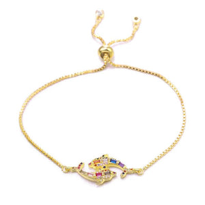 Zircon Dolphin Ocean Charm Lucky Bracelet