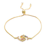 Zircon Dolphin Ocean Charm Lucky Bracelet