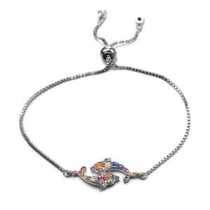 Zircon Dolphin Ocean Charm Lucky Bracelet