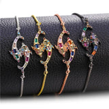 Zircon Dolphin Ocean Charm Lucky Bracelet