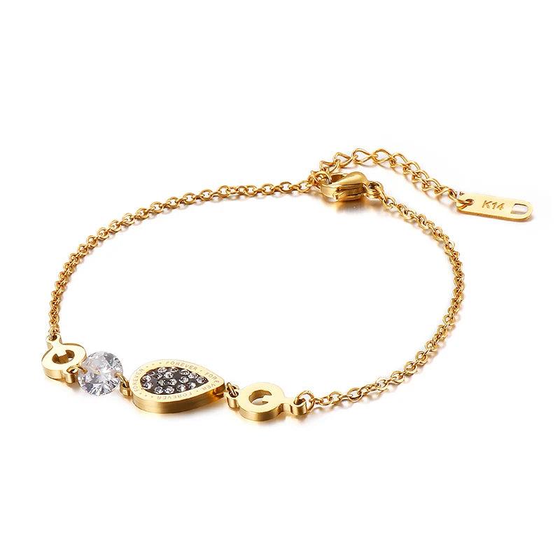 Zircon Bracelet Titanium Steel Jewelry For Women