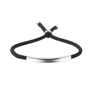Men Women Bracelets Rope Chain Titanium Steel Bangles Adjustable Size