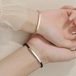Men Women Bracelets Rope Chain Titanium Steel Bangles Adjustable Size
