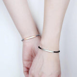 Men Women Bracelets Rope Chain Titanium Steel Bangles Adjustable Size