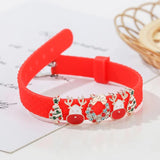 Santa Claus Charm Slide Beads Bracelet Watch Strap Mesh Bracelet