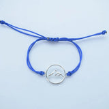 Mountain Charm Bracelet Unisex Climbing Jewelry