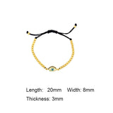 Gothic Evil Eye Bracelet Dainty Bead Knot Rope Bangles Women Party Jewelry