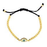 Gothic Evil Eye Bracelet Dainty Bead Knot Rope Bangles Women Party Jewelry