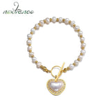 Stainless Steel Heart Bead Bracelets For Women