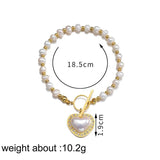 Stainless Steel Heart Bead Bracelets For Women