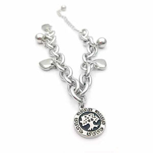 Titanium Steel Bracelet Life Tree Stainless Steel Heart-shaped Round Bracelet