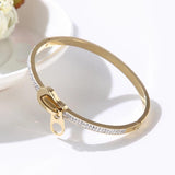 Crystal Stainless Steel Bangles Bracelets For Women Girls