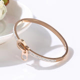 Crystal Stainless Steel Bangles Bracelets For Women Girls