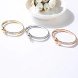 Crystal Stainless Steel Bangles Bracelets For Women Girls