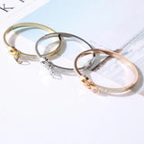 Crystal Stainless Steel Bangles Bracelets For Women Girls