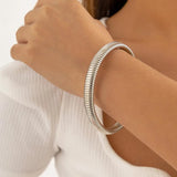 Hip-hop Spiral Twist Bracelet for Women Punk Style Jewelry