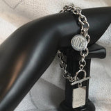 Stainless Steel Charm Bracelet Unisex Chain Link