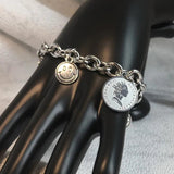 Stainless Steel Charm Bracelet Unisex Chain Link