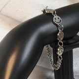 Stainless Steel Charm Bracelet Unisex Chain Link