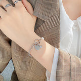 316L Stainless Steel Heart Zircon Bracelet High Jewelry SAB762