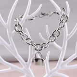 Women Stainless Steel Lock Bracelet Bangles PadLock Pendant Friendship Gift