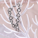 Women Stainless Steel Lock Bracelet Bangles PadLock Pendant Friendship Gift