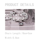 Women Stainless Steel Lock Bracelet Bangles PadLock Pendant Friendship Gift