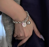 Good Luck Ball Pendant Bracelet for Women Thai Silver Retro Temperament Jewelry
