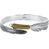 XIYANIKE Silver Feather Bracelet Ethnic Retro Golden Leaf Female Jewelry
