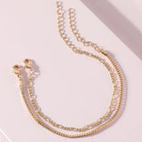 Metal Chain Link Bracelet Set for Women